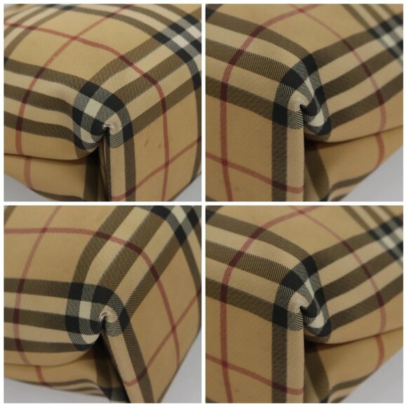 BURBERRY Nova Check Tote Bag PVC Beige Auth 104293 - Picture 16 of 16
